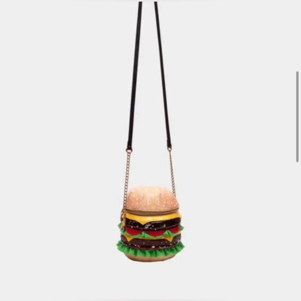 Betsy Johnson Kitsch Nice Buns Hamburger Crossbody Bag New - Picture 5 of 7